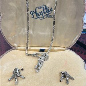 Phyllis signed sterling silver set. EUC